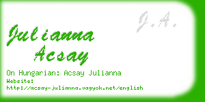 julianna acsay business card